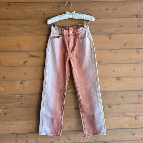 Urban Outfitters Cowboy Jean BDG High Waist Rust Two Tone UT Western Boho Rodeo - Picture 2 of 6